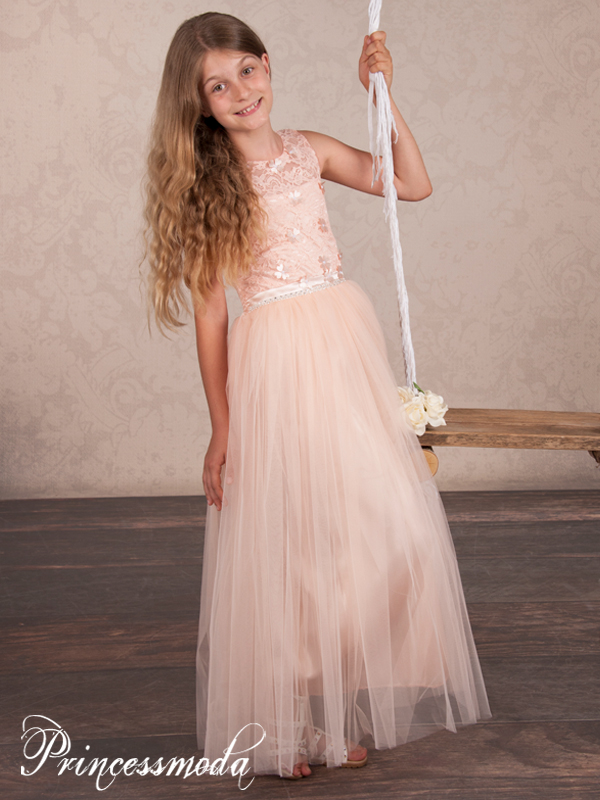 Elenore - Exklusives Abendkleid in Lachs