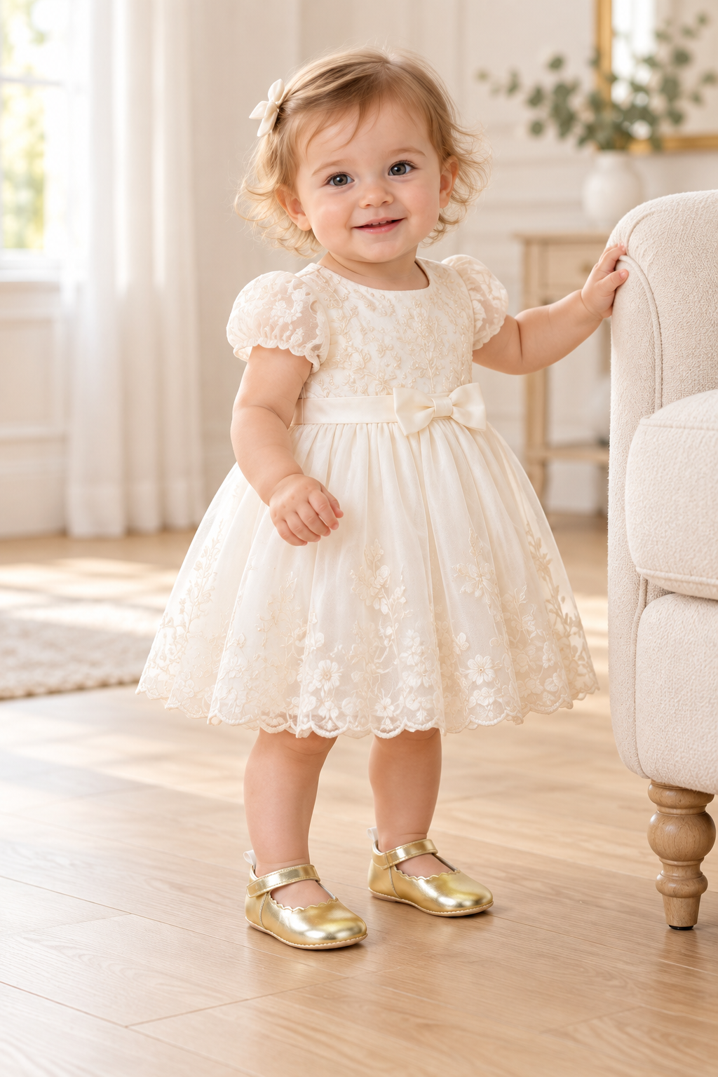 Goldene Babyschuhe für festliche Momente