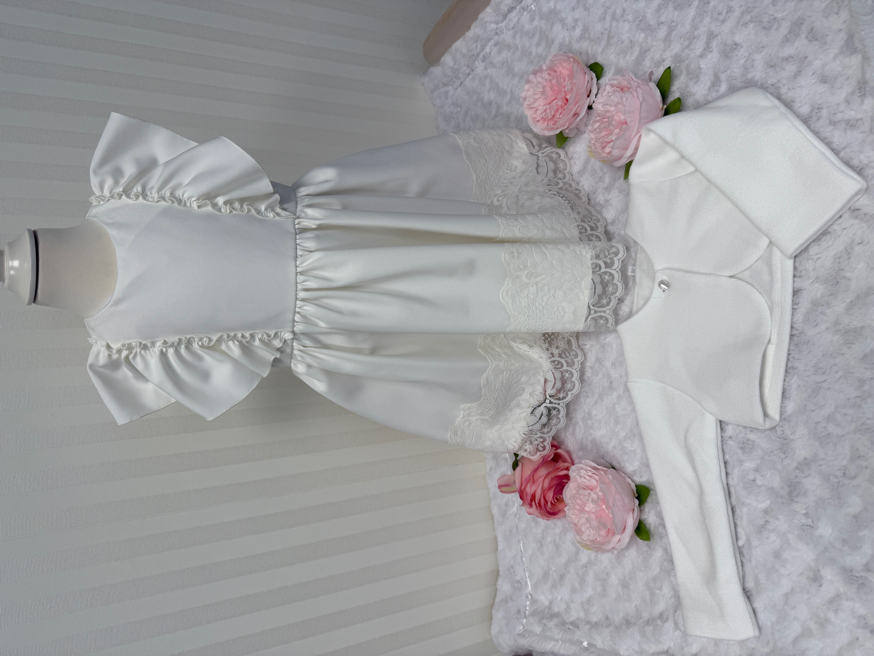 Edles Sommer Festkleid mit Jacke Gr. 86