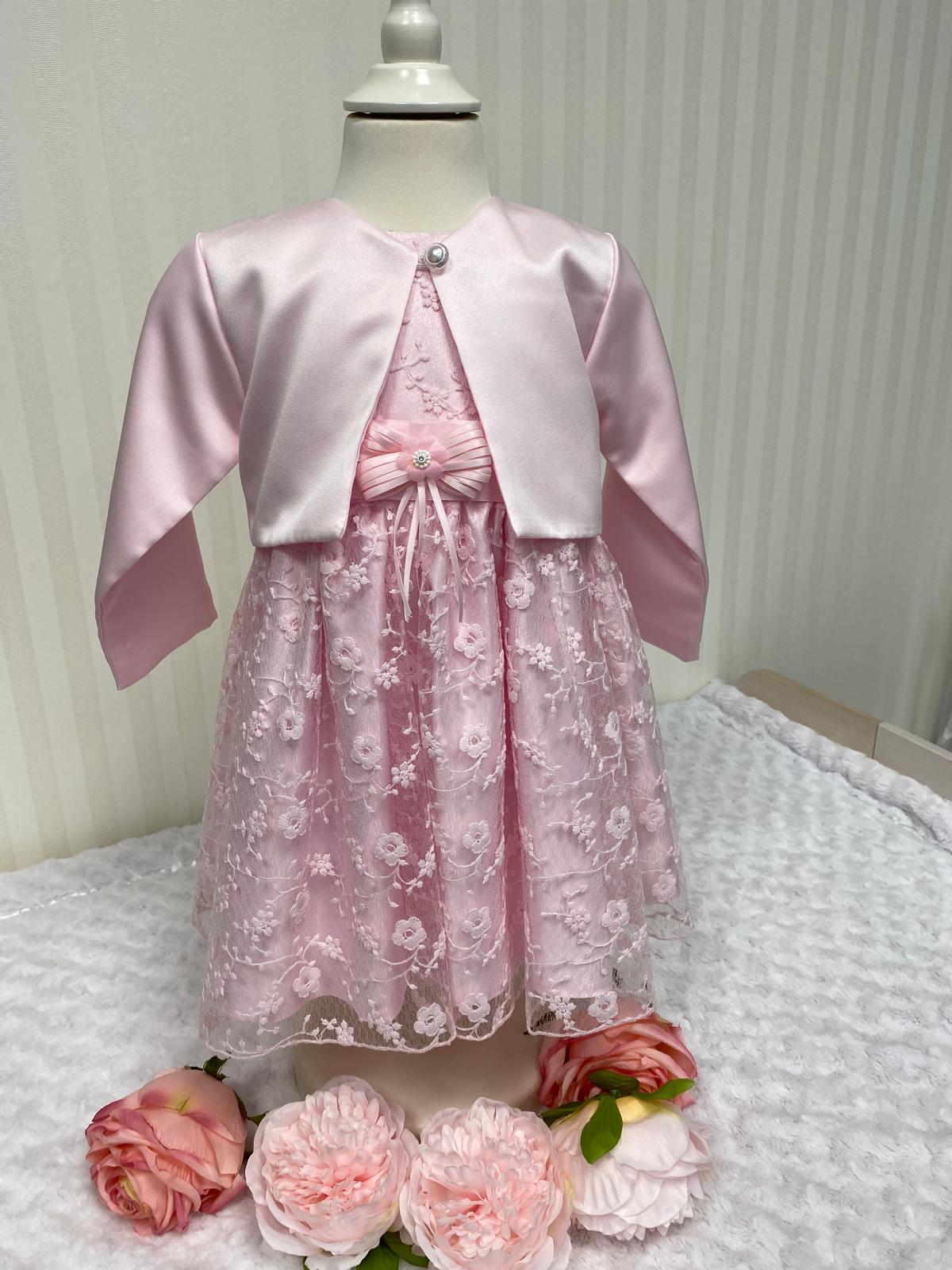 Festkleid mit Jacke in Rosa Gr. 74/80
