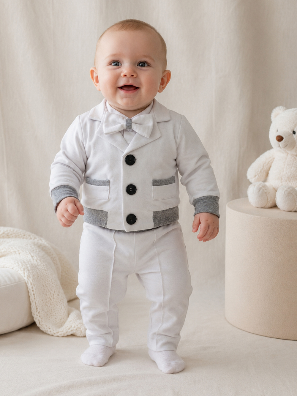 Nicolas - Gemütlicher Baby Festanzug aus 100% Baumwolle!