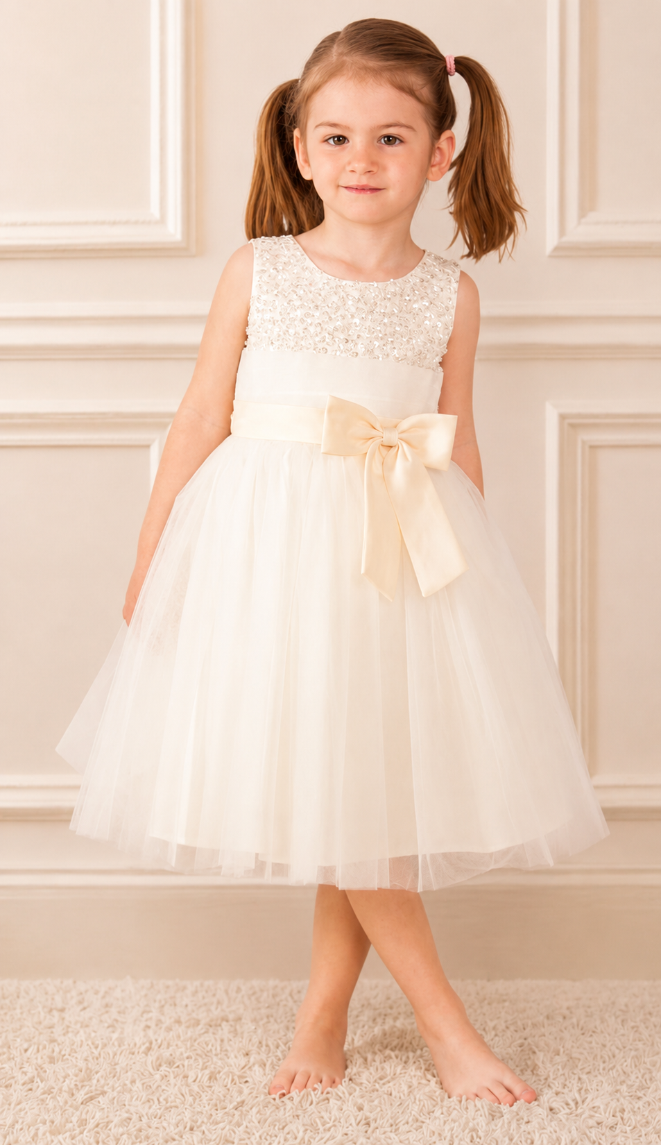 FLORENCE - Exklusives Festkleid in Champagner