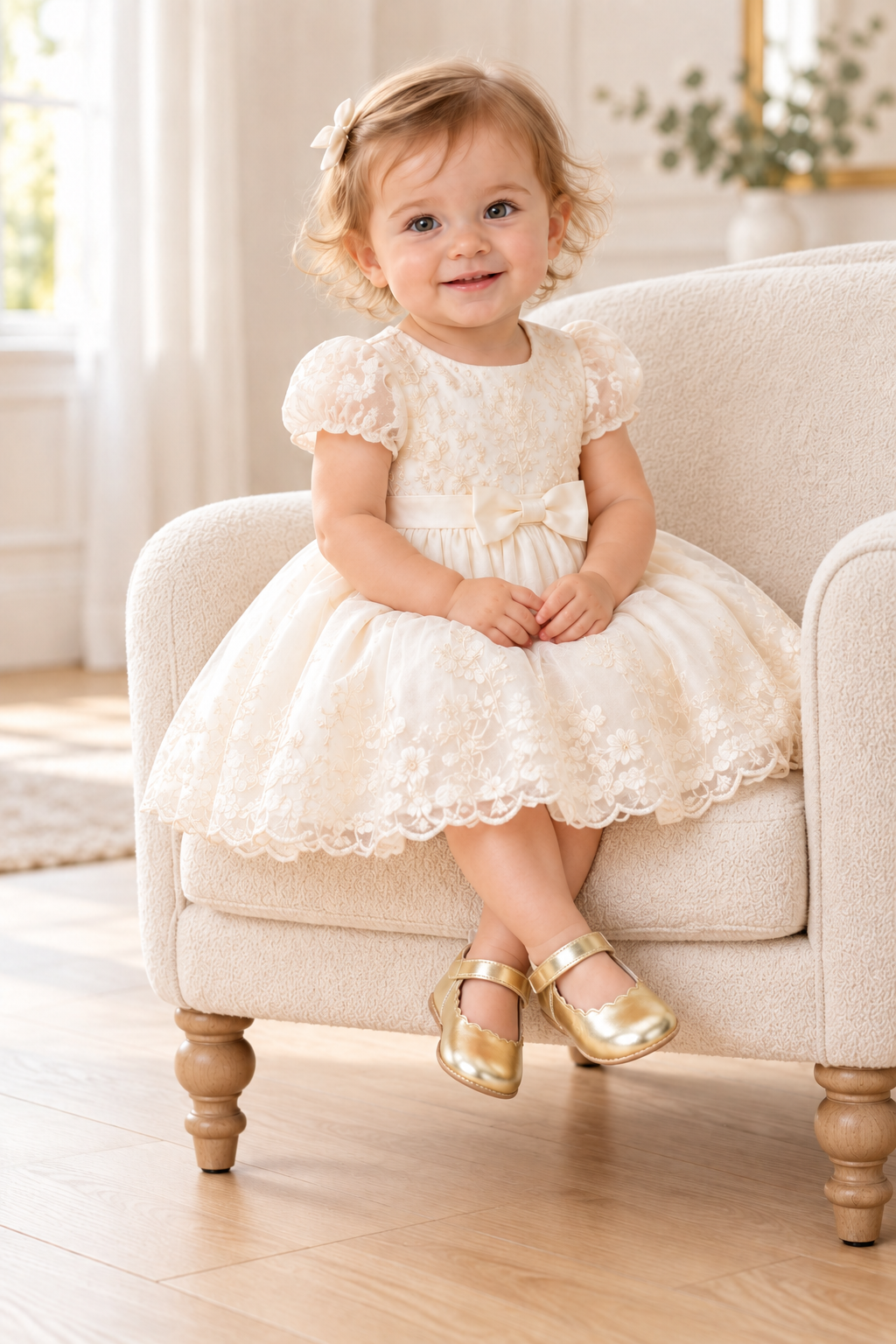Goldene Babyschuhe für festliche Momente