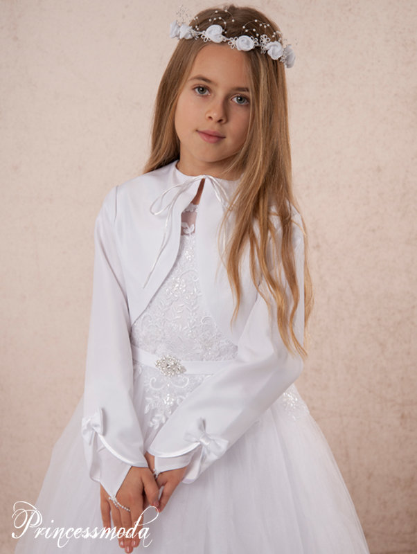 PK040 - Schlichte Kommunionjacke aus Satin