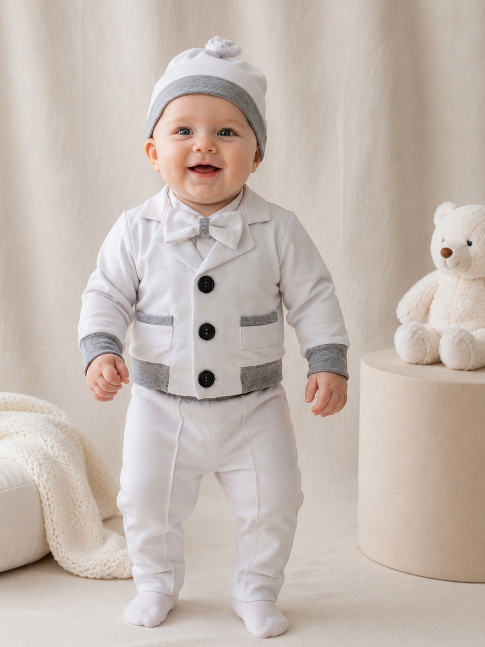 Nicolas - Gemütlicher Baby Festanzug aus 100% Baumwolle!