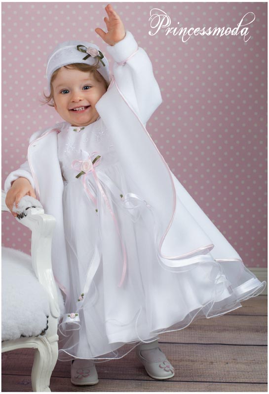 Eliana Taufkleid mit Taufmantel - zauberhaft -