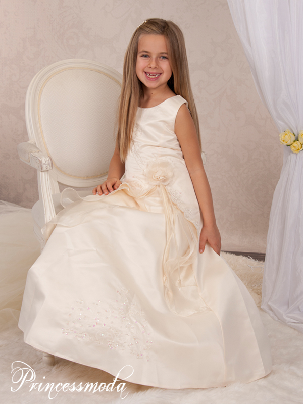 FRIEDA - Edles Abendkleid für Mädchen in Champagner