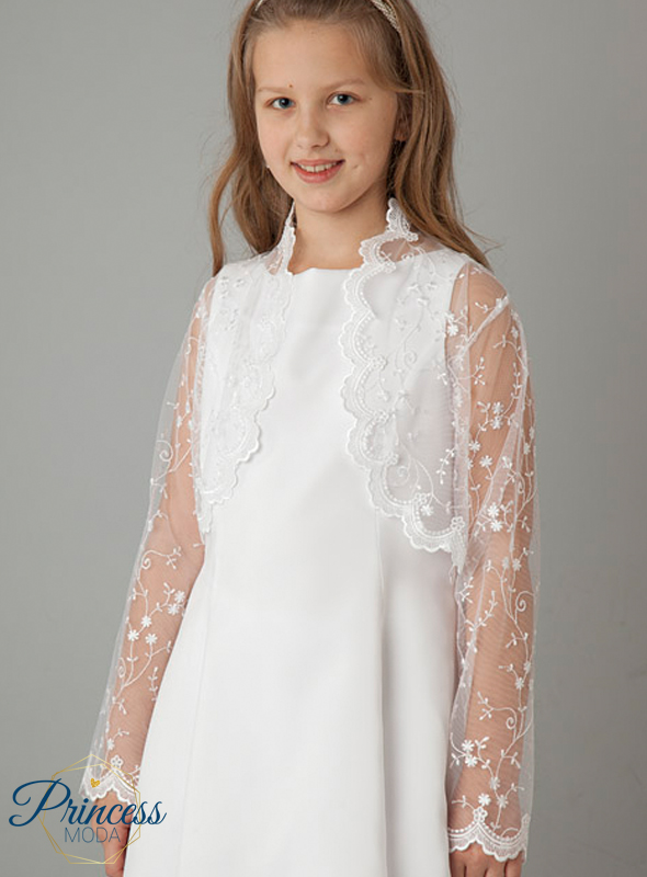 Zarte Kommunionjacke aus edler Spitze