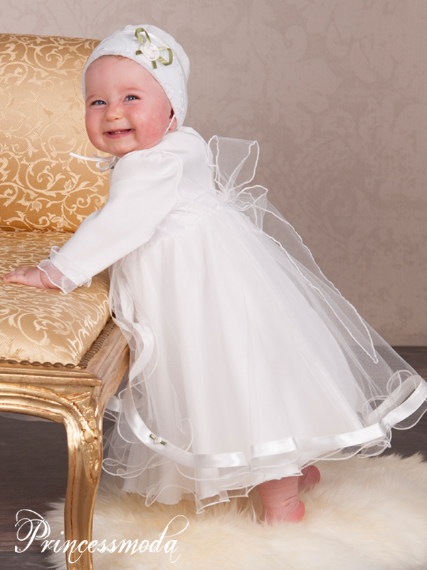 Henrietta - Elegantes Taufkleid inkl. Hut in Ivory