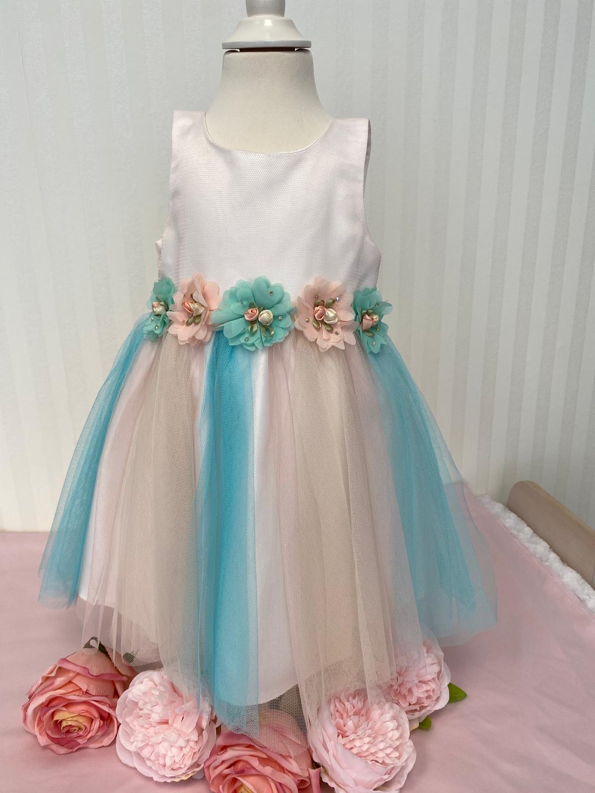 Kleid in Regenbogenfarben Gr. 74/80