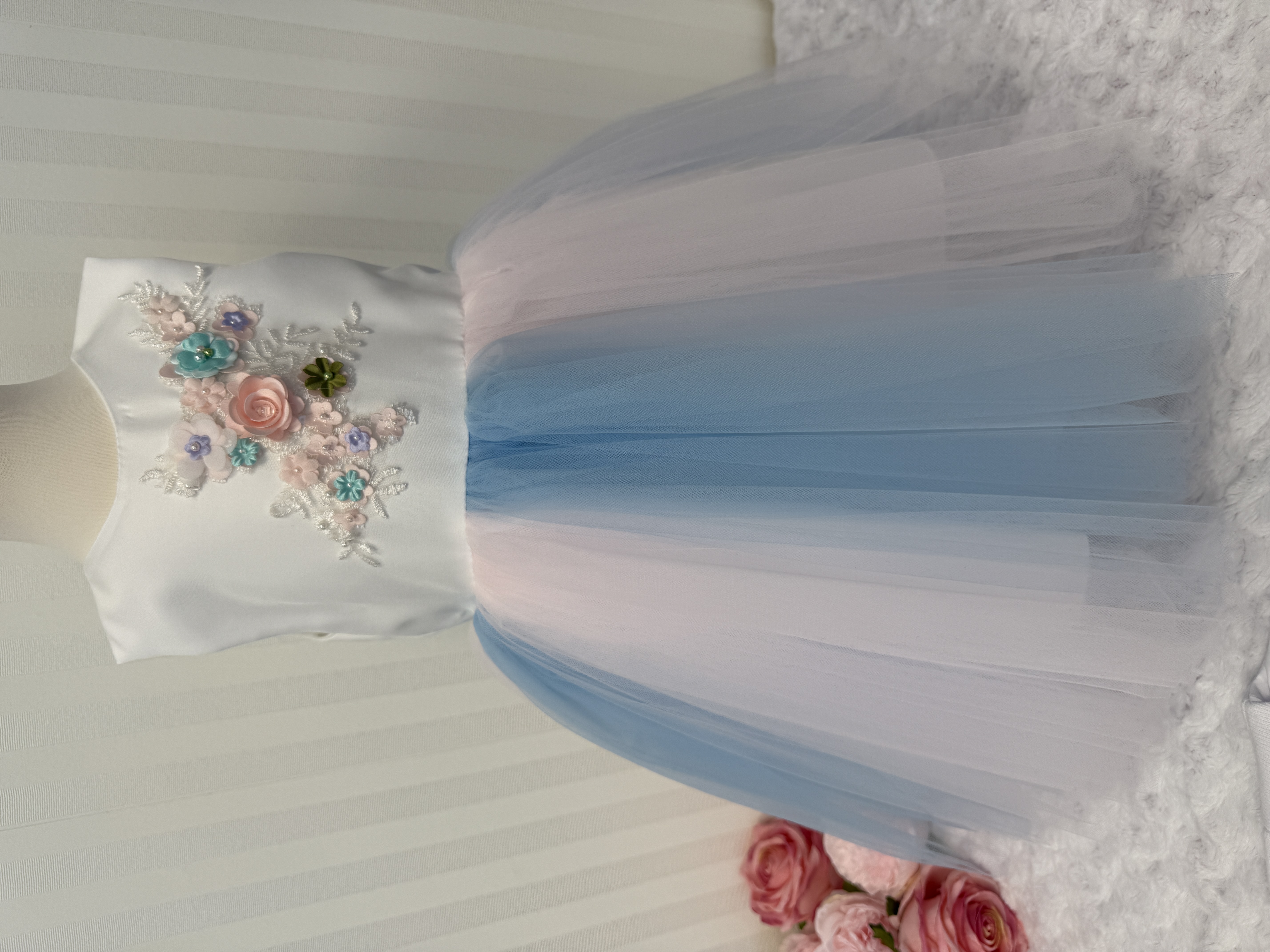 Regenbogen Traumkleid mit Jacke Gr. 86