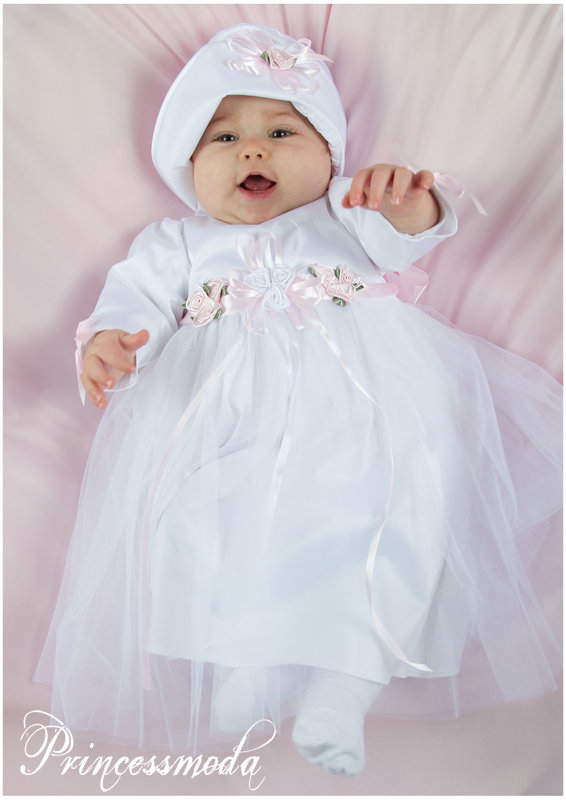 Rosa Das schönste Taufkleid inkl. Hut! 62 175taufkleid.62